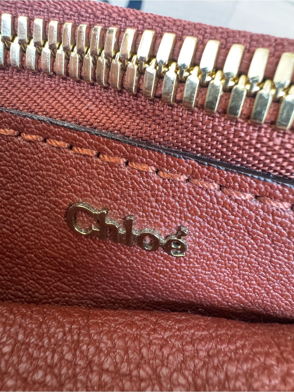 Chloé Elsie Leather Satchel in Whiskey with Gold Hardware - Picture 2 of 14